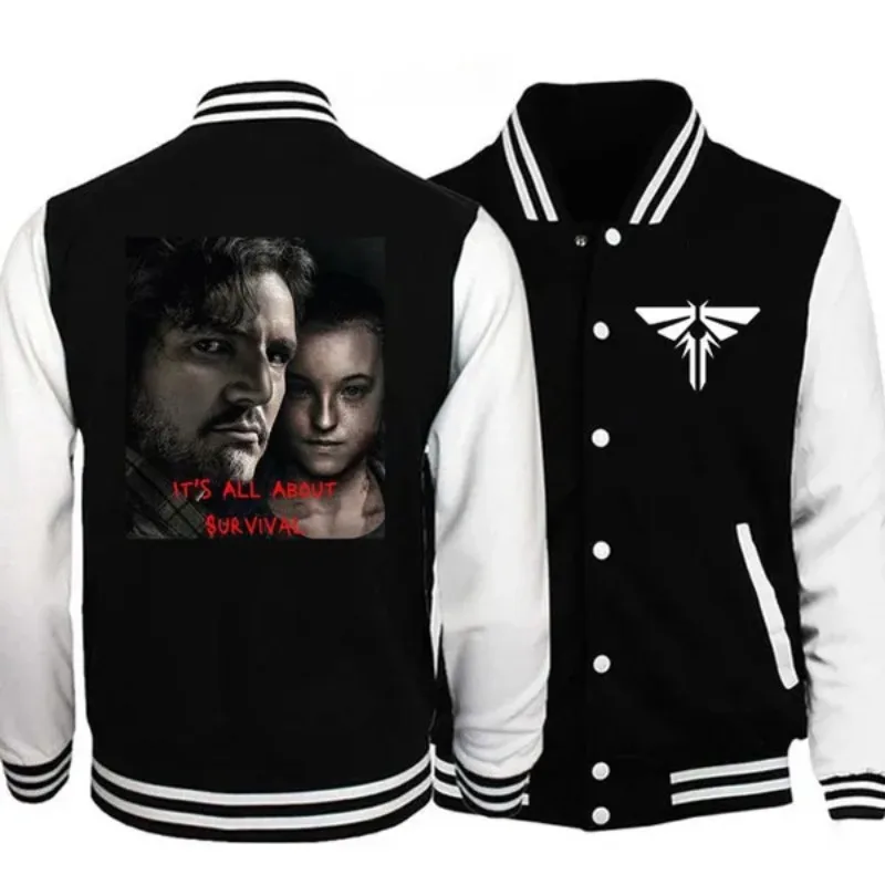 

Hot New Fashion The Last of Us Sweatshirt Jacket Men's and Women's Casual Button Down Baseball Jersey Sweatshirt Jacket Tops