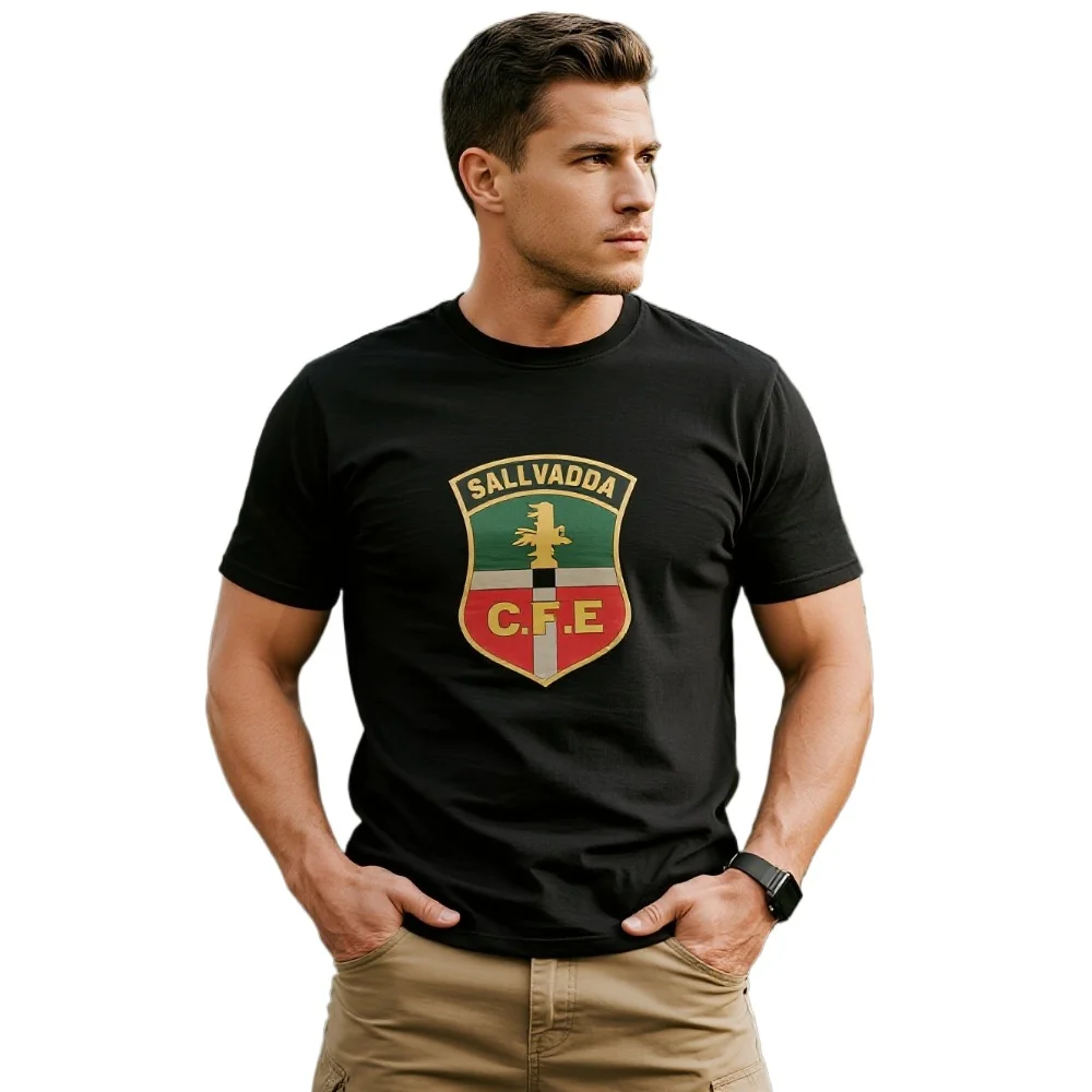 

El Salvador Special Forces Command CFE Fuerzas Especiales Армейская футболка из 100% хлопка с круглым вырезом и коротким рукавом Повседневная мужская футболка