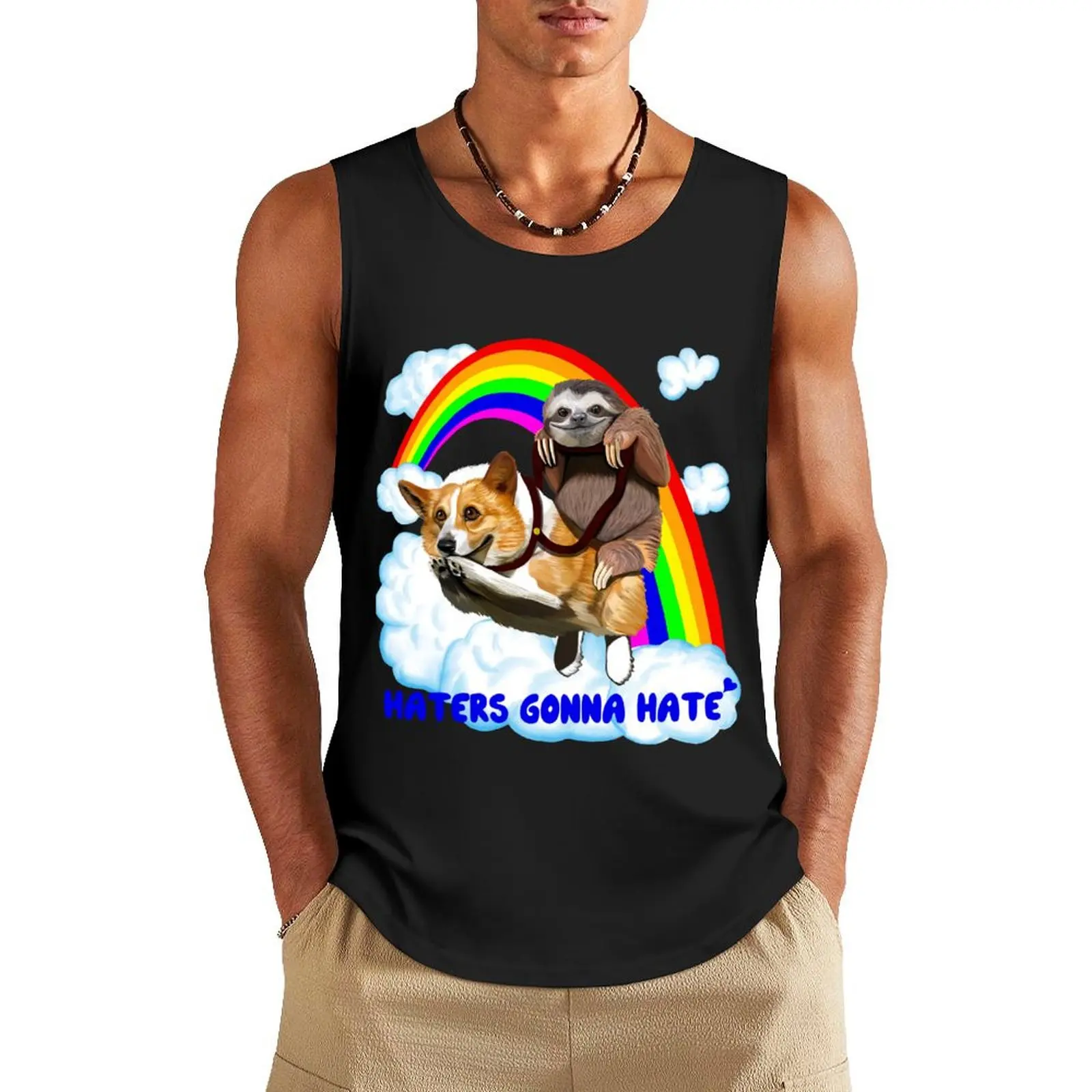 Майка Haters Going Hate Мужская для спортзала, тенниска без рукавов