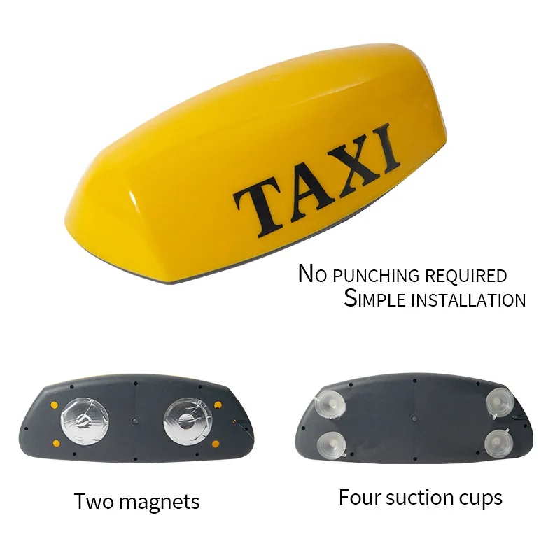 New Universal 12V DC Roof Waterproof Top Sign Magnetic Imeter Cab Lamp Light Signal Lamp Roof Top Sign Suction Magnet TAXI Light