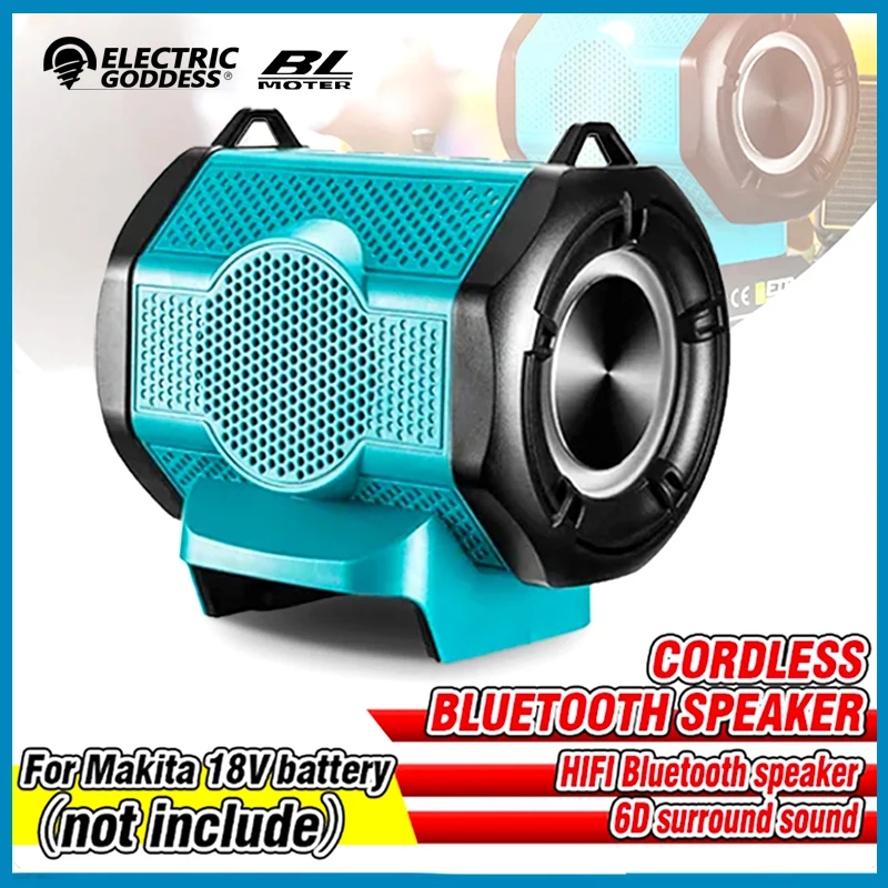 

Wireless Bluetooth Speaker MT007 Outdoors 6D Surround Sound For Makita 18V Battery Lithium Battery Outdoors Loudspeaker