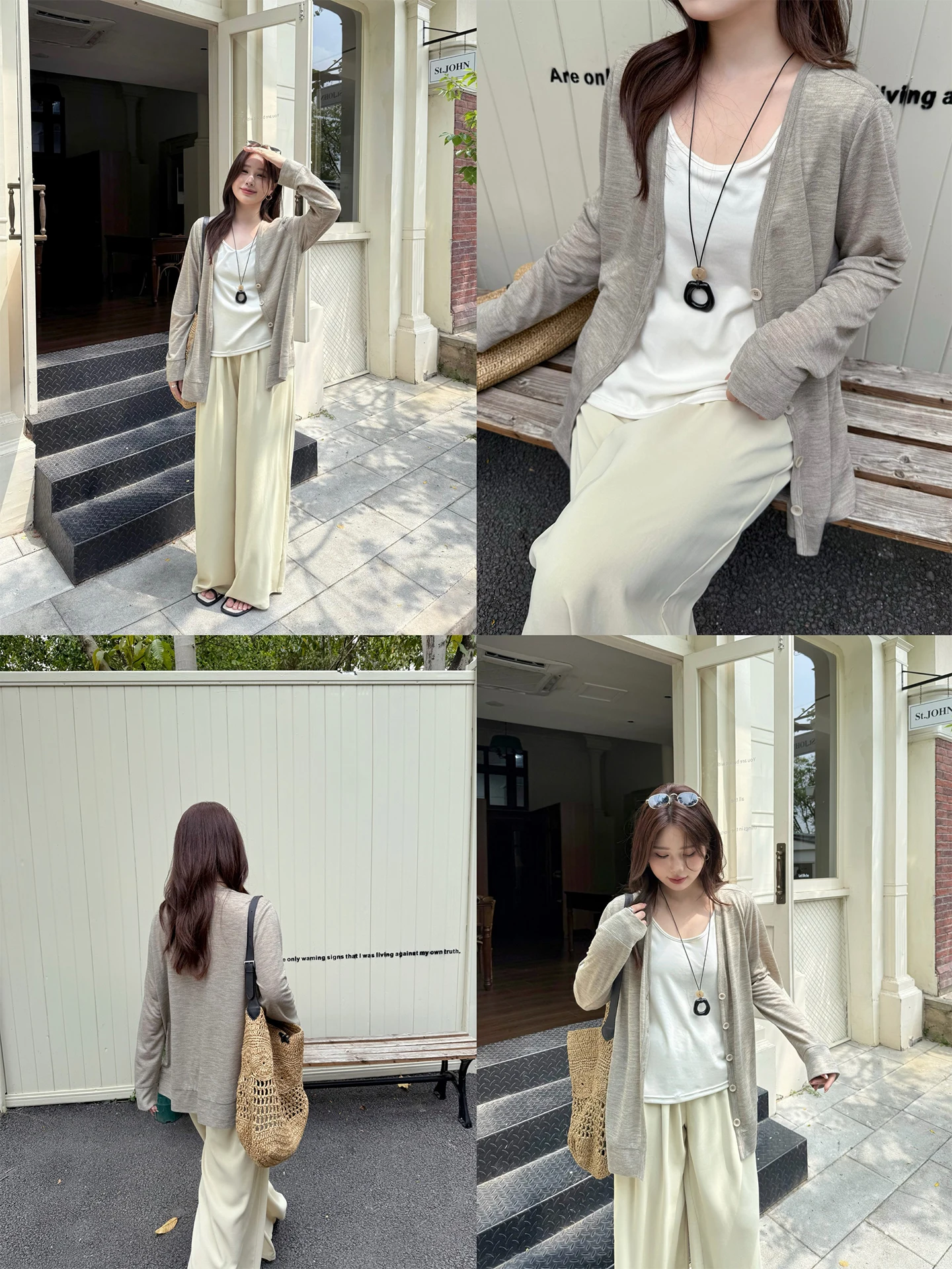 

plus Size Knitted Long Sleeve V-Neck Loose Fit Spring Top for plus Size Women Thin Material Fake Two-Piece Style Casual Wear
