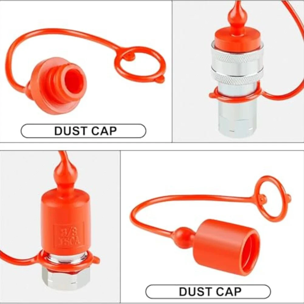 مقرنة توصيل سريعة هيدروليكية مع مجموعة غطاء الغبار 1/2 1/4 NPT ISO7241-A تركيبات استبدال مقرنة توصيل سريعة هيدروليكية #3