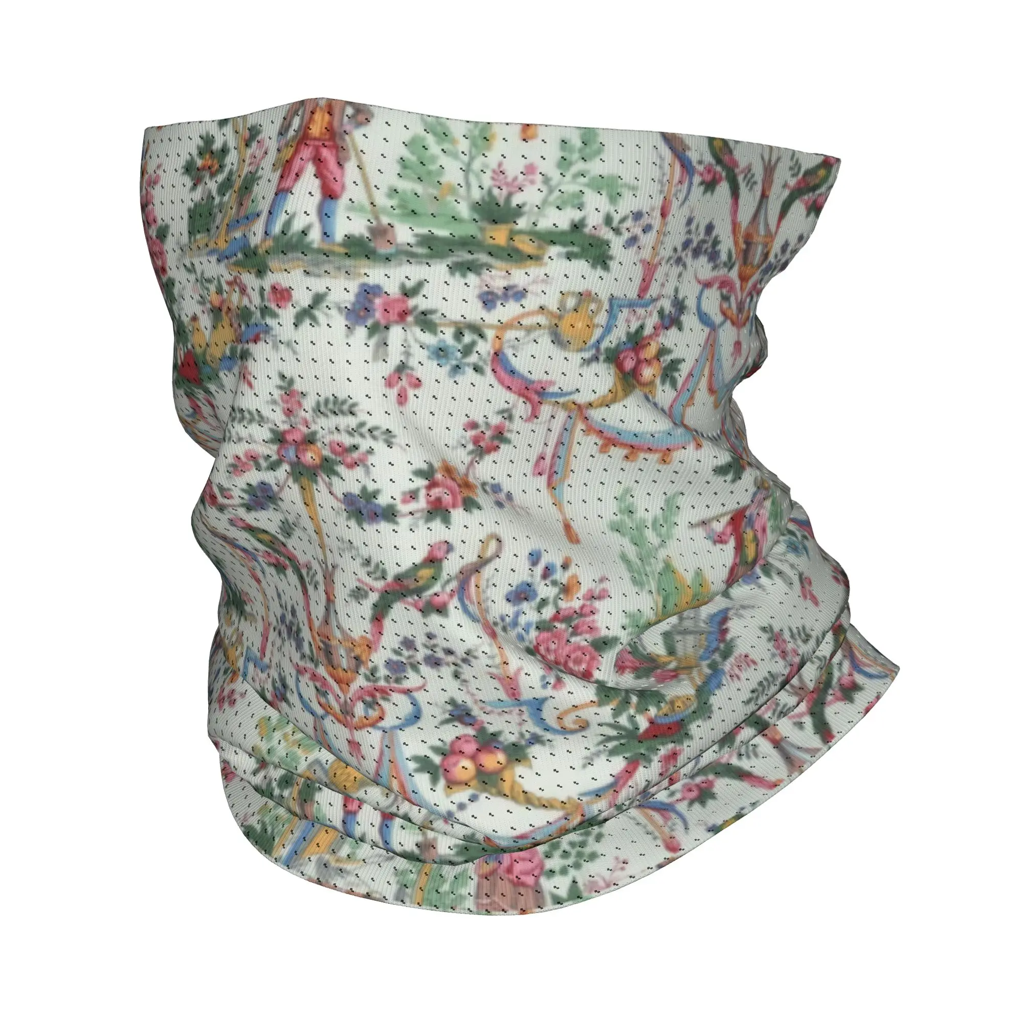 

Custom Antique French Toile De Jouy Bandana Neck Gaiter UV Protection Face Scarf CoverFrance Art Headband Tube Balaclava