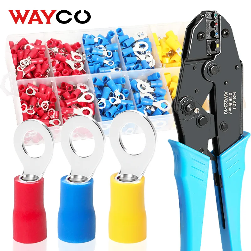 

460PCS Ring Crimp Terminal M4/M5/M6 Round Plugs Pre-insulated Ferrules Lugs For Splice Electricals Cable Wire End Connectors