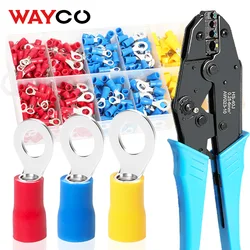 460PCS Ring Crimp Terminal M4/M5/M6 Round Plugs Pre-insulated Ferrules Lugs For Splice Electricals Cable Wire End Connectors