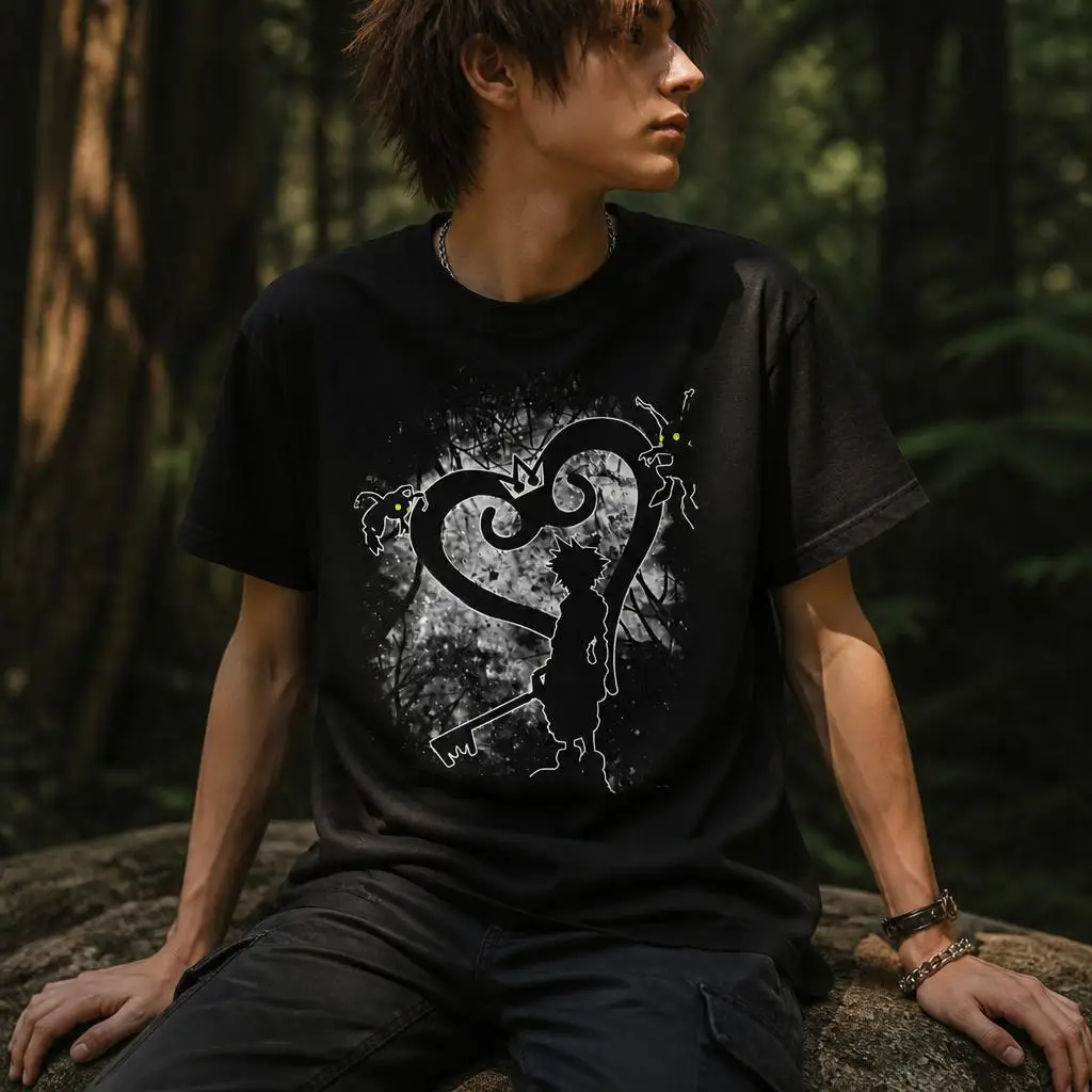 The keyblade Chosen One Kingdom Hearts Men T Shirt 100% Cotton Clothing Fun Short Sleeve Tee Gift T-Shirts