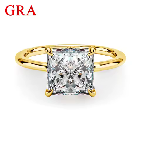 1ct 2ct 3ct D Color VVS1 Princess Cut Moissanite Ring For Women Engagement Jewelry 925 Sterling Silver Wedding Gift High Quality