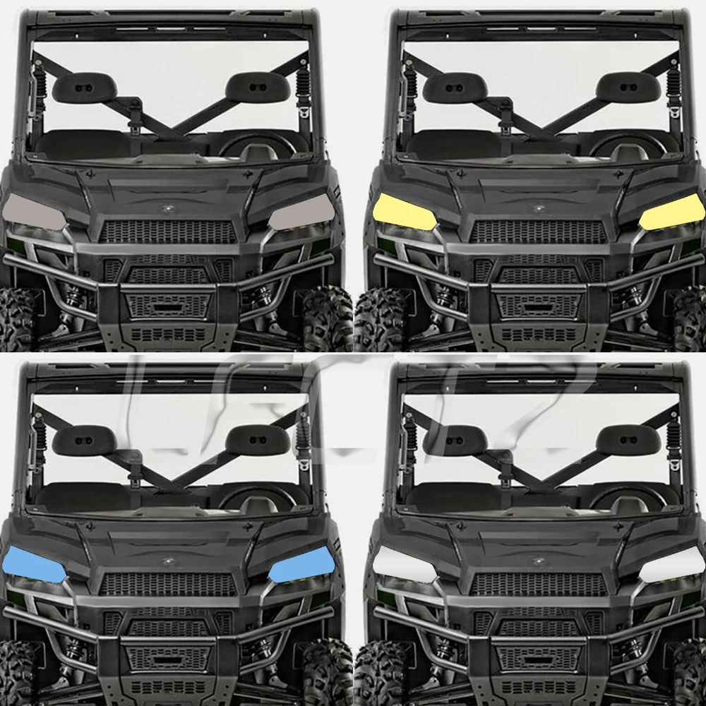 ATV Headlight Protective Film Sticker Transparent PVC Light Film Tint Fit for Polaris Ranger 570 4x4 Crew 900 Diesel XP 900 1000 - view 2