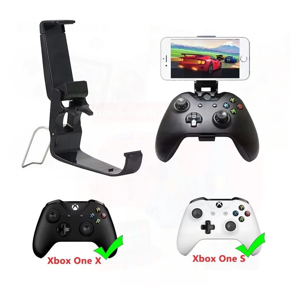 For Xbox One X/S Controller Mobile Phone Clip Stand Mount Hand Grip Gamepad Joystick Accessories For Samsung S9 S8 Clip Holder