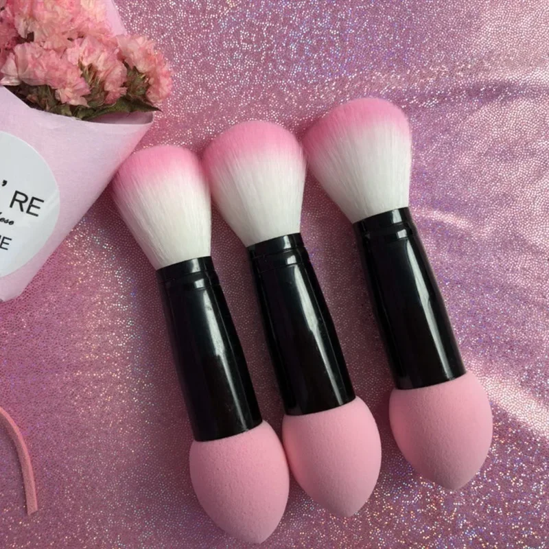 

Double Head Brush Powder Blusher Powder Brush Sponge Foundation Make-up Brush Makeup Tools