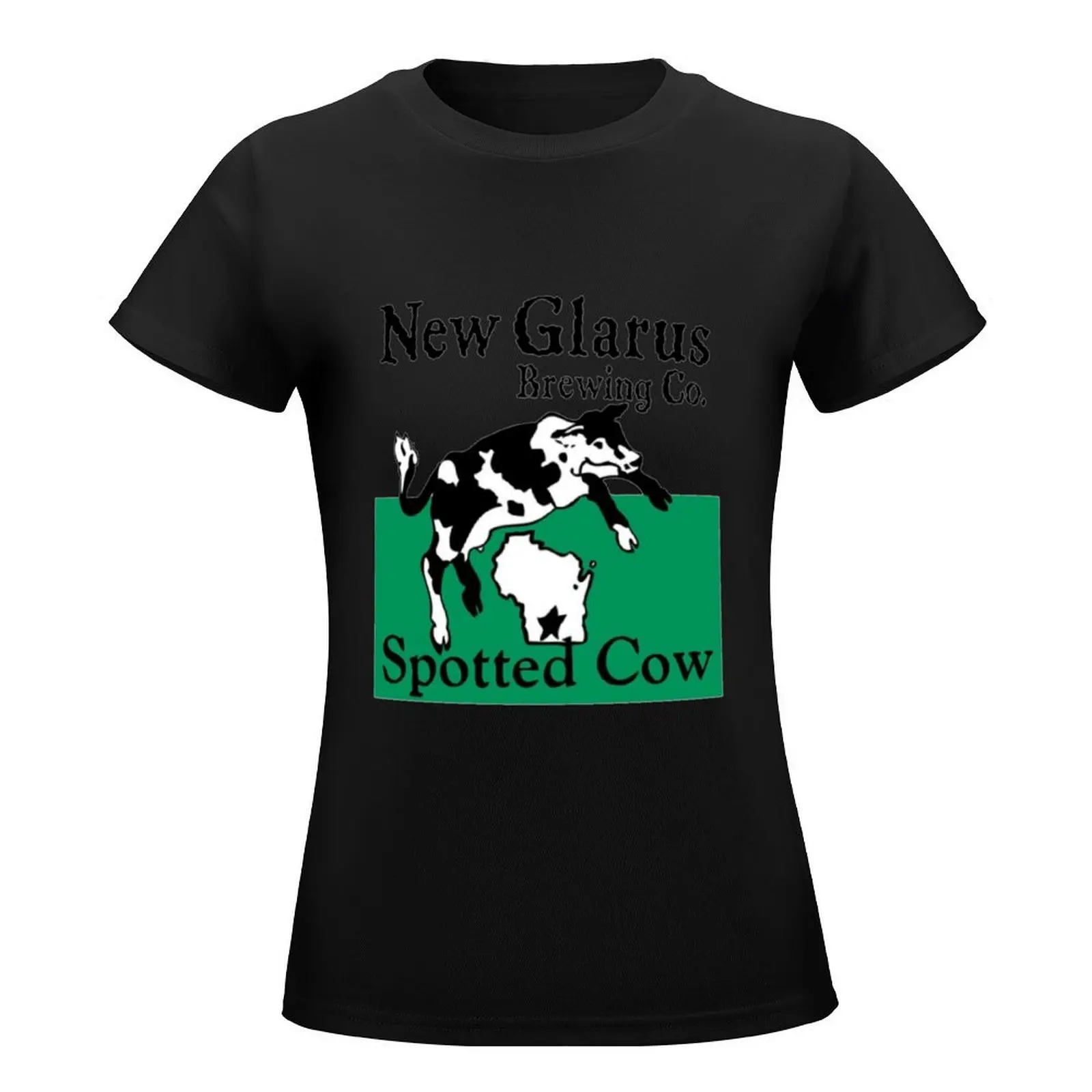 Spotted Cow New Glarus Brewery T-Shirt funny female Women's tops