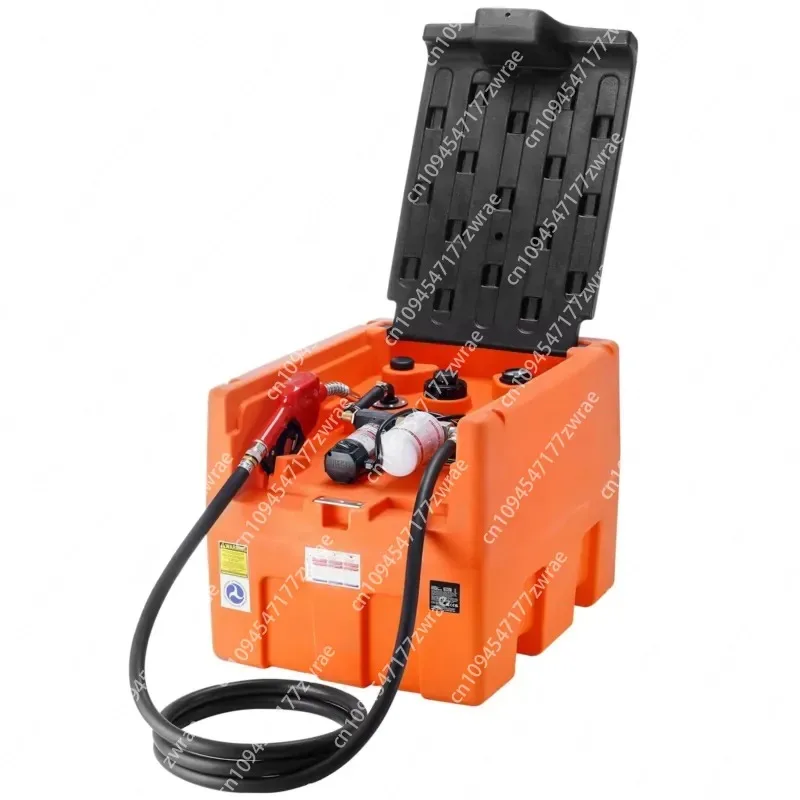 Portable 48 Gallon Diesel Tank with 10.6GPM Flow Rate 12V Electric Transfer Pump 13.1 ft Auto Fuelin Hose