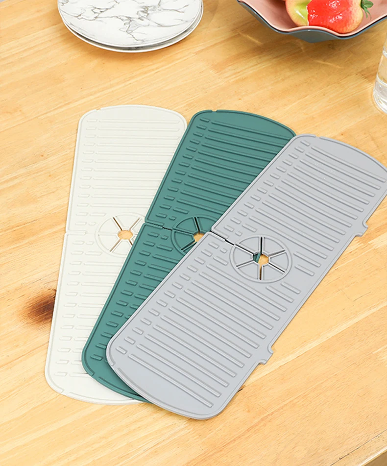 Silikon Drainage Pad Bad Küche Wasserhahn Tropf matte Waschbecken Waschbecken spritzwasser geschützt Abfluss Pad Tisch Wärme isolation schutz – Detail 11