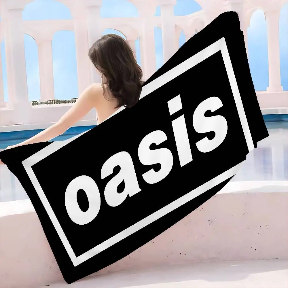 Rock Band O-Oasis Microfiber Printed Beach Towel Mountain Climbing Yoga Beach Swimming Running Absorbent Soft Towel