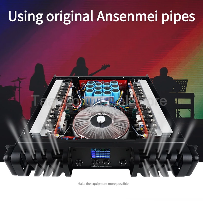 2 Channel Audio Power Amplifier HIFI 1600W*2 4 Channel 2000W*4 Post Stage Digital Amplifier for Home Party/Ktv/Stage Performance