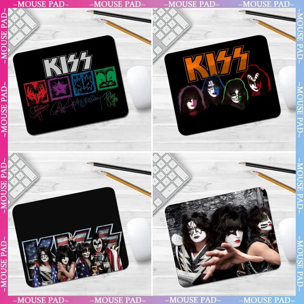 

Kiss Band Mouse Pad Non-Slip Game esktop Leather Mause Pad Waterproof Anti-Scratch Easy To Clean Mat For Give gifts to daughter,