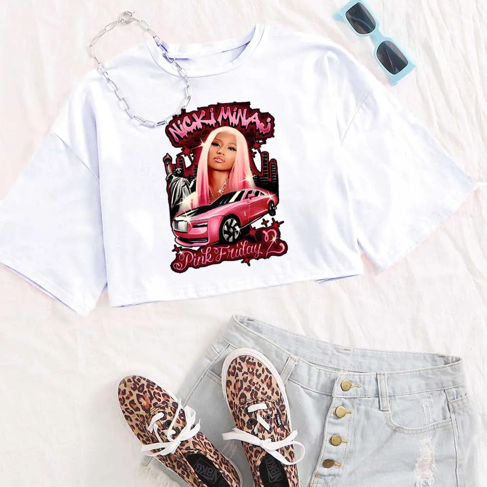 2024 Nicki Minaj Tour Shirts Women Crop Top Breathable Streetwear Clothing Fashion Top