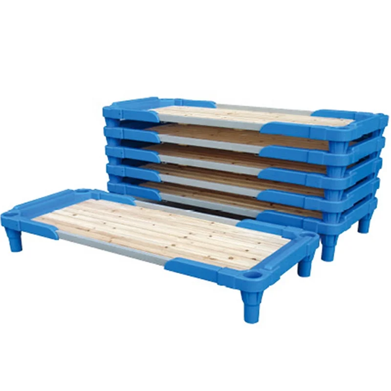 

New Design Wholesale Kids Plastic Beds Preschool Nursery Sleeping Beds for Kids and Adults