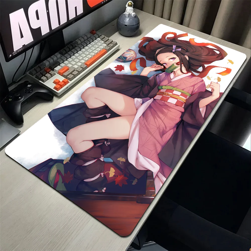 Коврик для мыши с Аниме D-Demon Slayer Nezuko Kamado, игровые аксессуары, Prime gaming XXL коврик для клавиатуры, прокладка для стежки