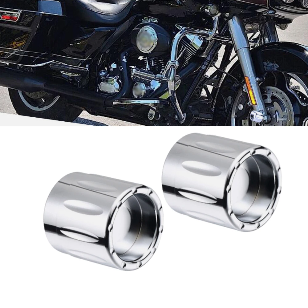 

2Pcs Motorcycle Front Axle Nut Covers Caps Aluminum For Harley Dyna Electra Glides Fat Boy Road Glides Road Kings Iron 2008+