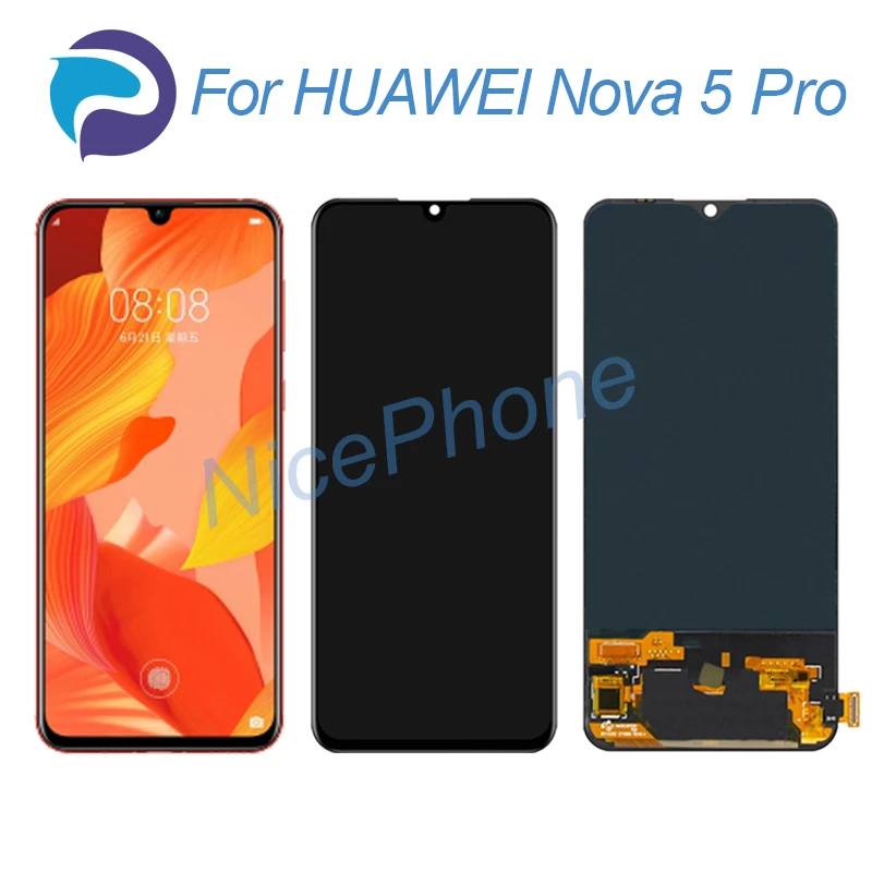 for HUAWEI NOVA 5 Pro LCD Screen + Touch Digitizer Display 2340 1080 SEA-AL10, SEA-TL10 NOVA 5 Pro LCD Screen display