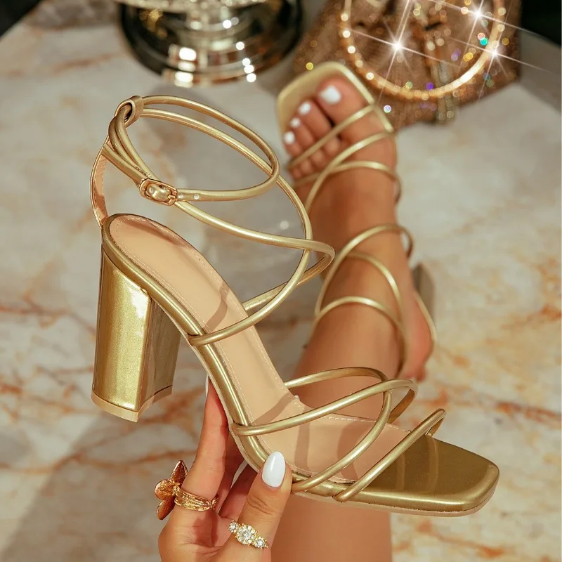 

New 2026 Spring Summer Thi Heel Slippers Women Casual Comfortable Large Size Magic Tape Slippers Faionable round Toe