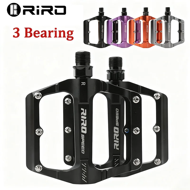 RIRO 3 تحمل دواسات الدراجة باستخدام الحاسب الآلي سبائك الألومنيوم BMX الجبلية دراجة منصة دواسة المضادة للانزلاق توسيع الدراجات دواسة للطي أجزاء الدراجة