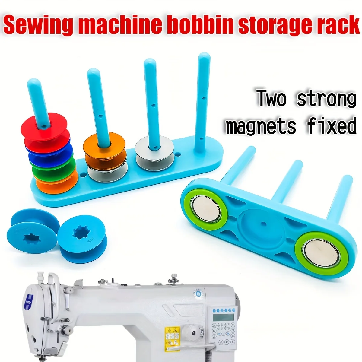 1pcs magnetic core holder for sewing machine shuttle core storage rack, no installation required, convenient storage