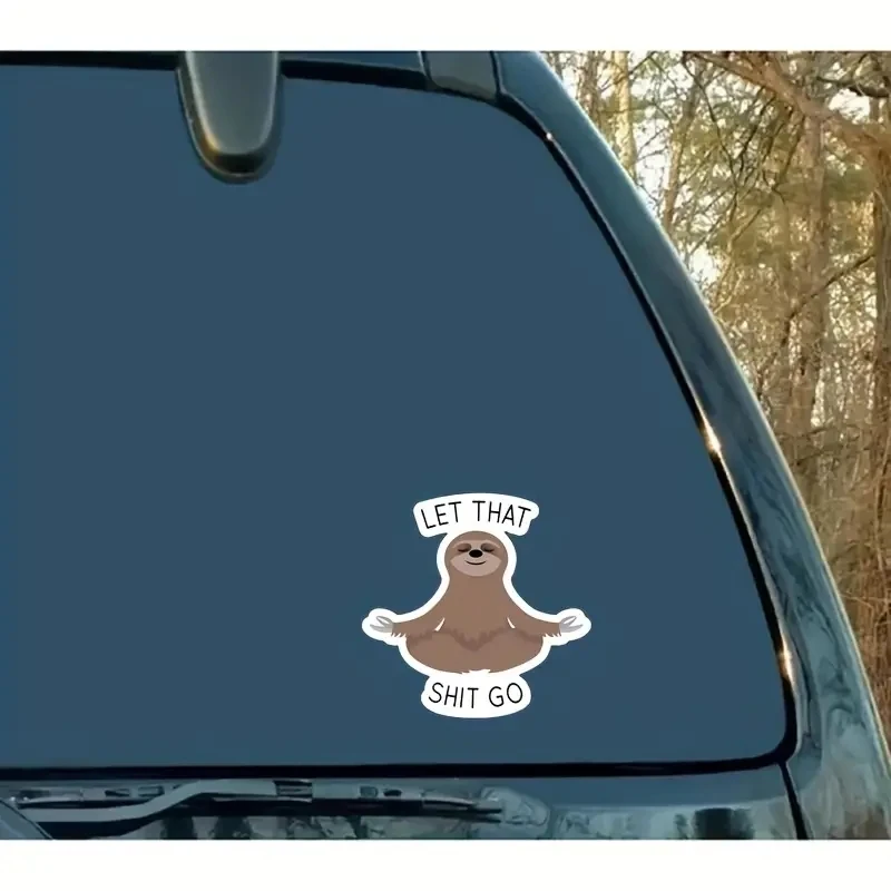 Car Sticker Meditating Sloth Funny  Waterproof Vinyl Decal Car Accessories Decor Pegatinas Para Coche