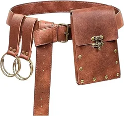 Viking Knight Cosplay Fantasy Belt Wasitbag Scabbard Medieval Renaissance Disguise Costume Accessories Adult Male Props Belt