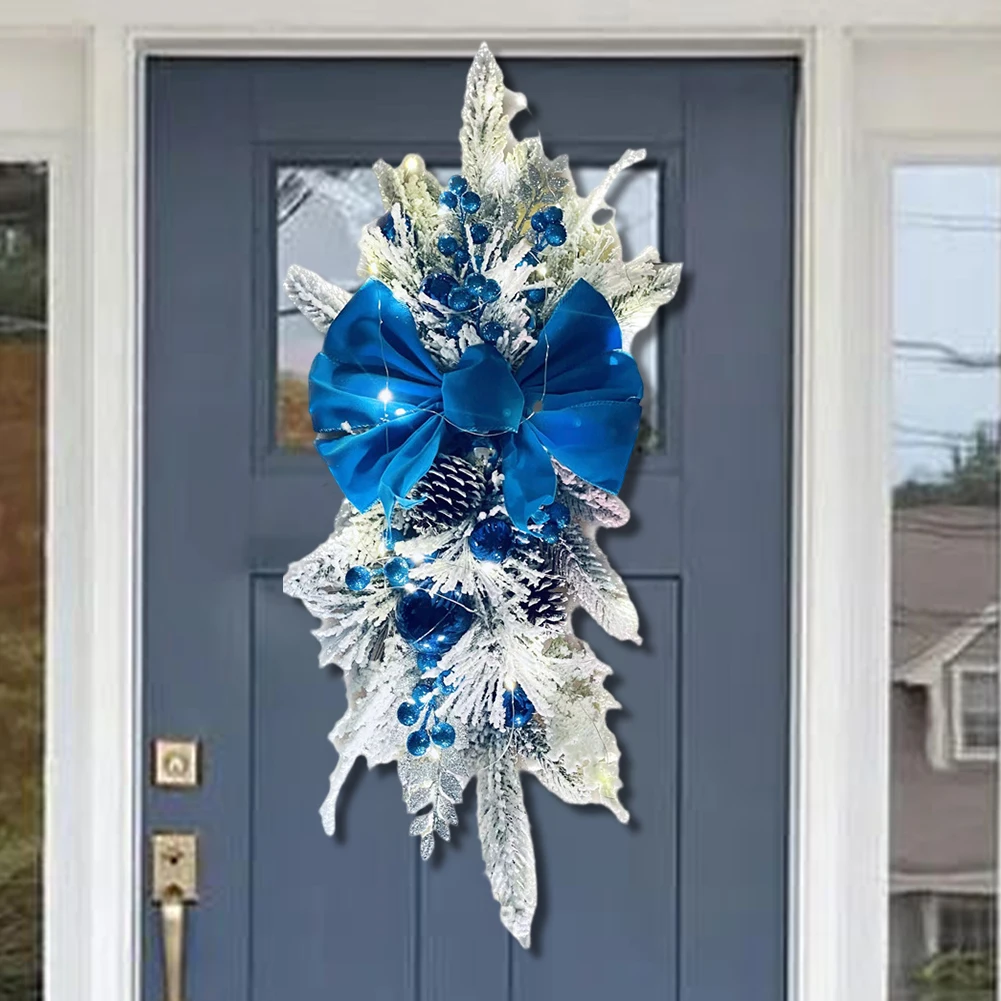 Christmas Wreath Pendants Festive Door Window Wreath Decoration Stairway Stairs Trim Garland Xmas Navidad Wreath Hanging Pendant