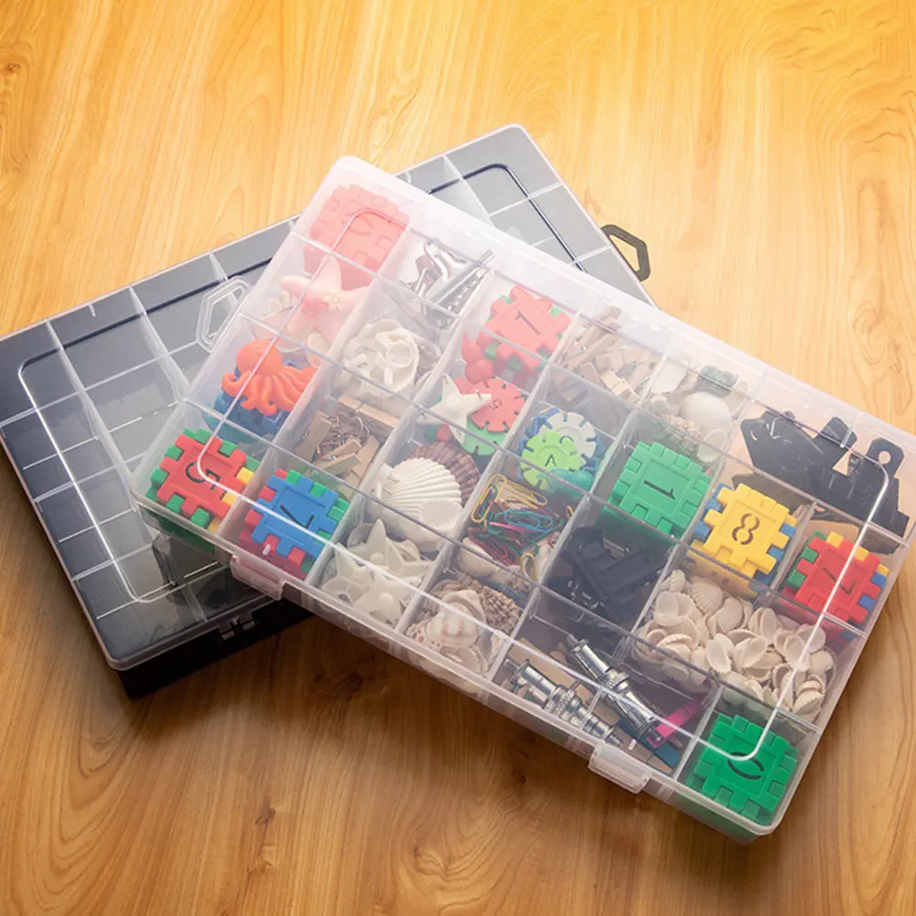 1Pcs Small Parts Organizer Box Multi-Grid Storage Container for Jewelry Components Compact Portable Buckle Design Sundries
