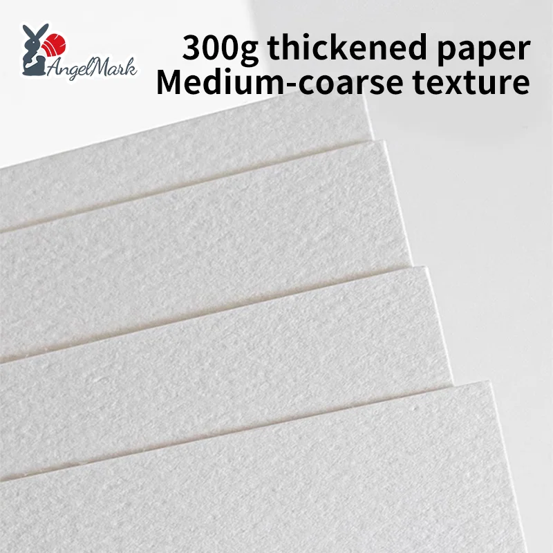 كتاب AngelMark المربع بالألوان المائية الحبوب الخشنة المتوسطة 300 جرام 30 صفحة ورق لب الخشب الأصلي للطلاب الفنان رسم لوازم فنية