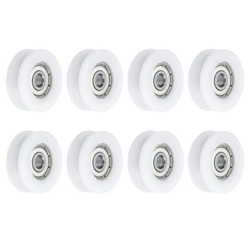 6x30x10mm Nylon Pulleys with Sealed GCr15 Chrome Steel ABEC3 Bearings for Sliding Doors Linear Rails and Automation for