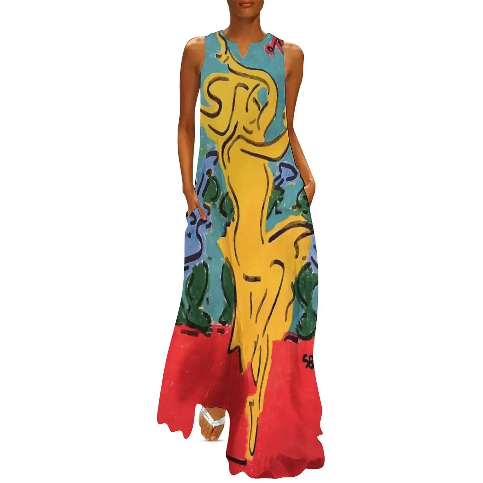 

Yellow Dancer Long Dress dresses for woman festival outfit women