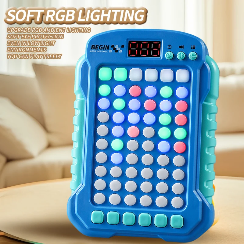 ของเล่นบรรเทาความเครียดพร้อมไฟและเสียงเพลง คอนโซลเกมแก้ปัญหาปริศนาพร้อมดนตรีและไฟช่วยลดเวลาในการเดินทาง