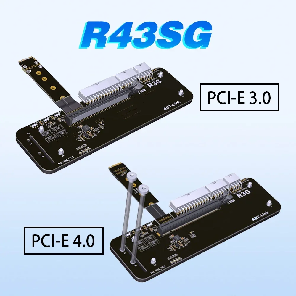 ADT-Link R43SG Laptop M.2 NVMe M Key to PCIe 4.0 x16 Connector 64Gbps PCI-E 16X to M.2 NVMe eGPU Adapter NUC/ITX/STX/Notebook PC