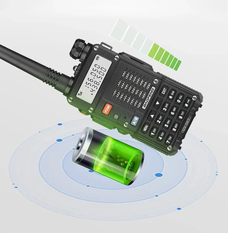 Baofeng Walkie Talkie UV 5R Ulepszona wersja UV-5RT 5W Dwuzakresowe radio krótkofalarskie Dwukierunkowe radio Vhf Uhf FM Radiotelefon ręczny Transceiver Myślistwo