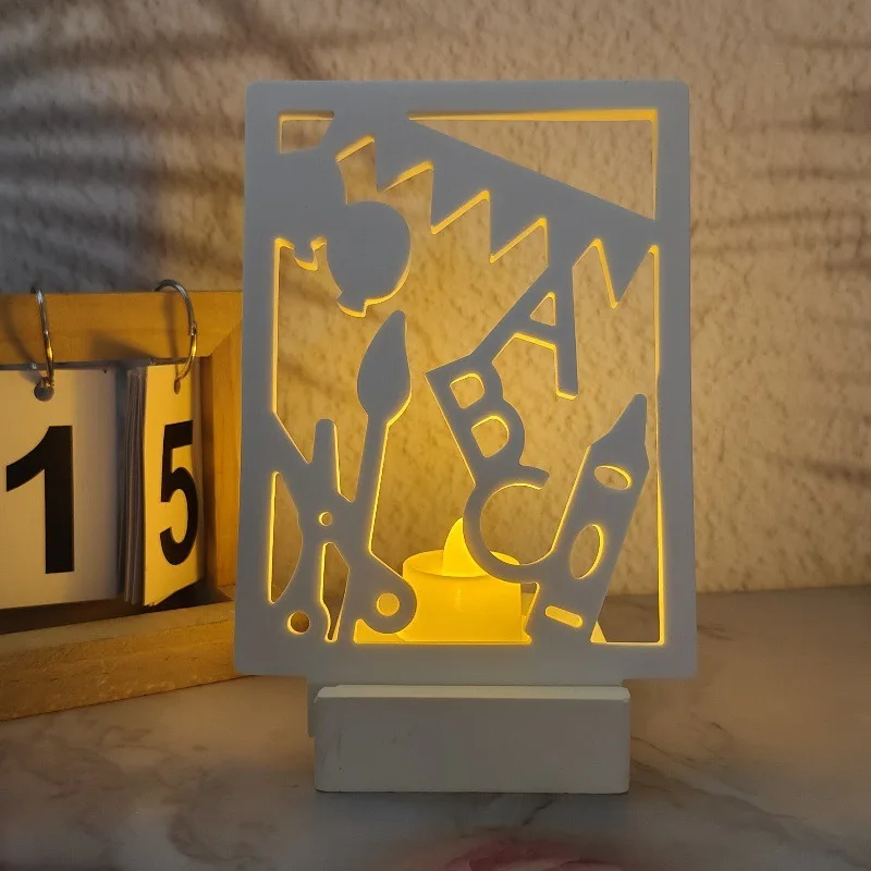 Diy Puzzel Thema Plugin Kaarshouder Siliconen Mal Decoratie Gips Cement Kaars Hars Epoxy Mal Woondecoratie Opslag