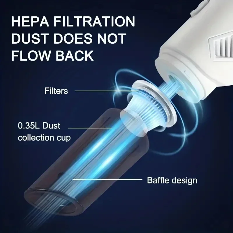 1PC-wireless suction and sweeping integrated household vacuum cleaner, high suction power, small handheld, silent and high,power