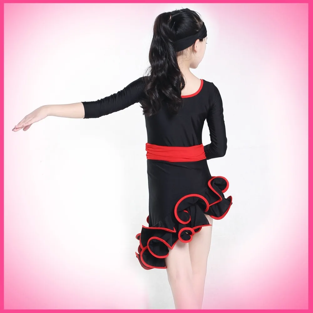 Dzieci dziewczyny Suknie Fringe Ballroom Latin Tango taniec Samba Salsa Latin Dance Strój dla Dzieci dzieci kostiumy L092