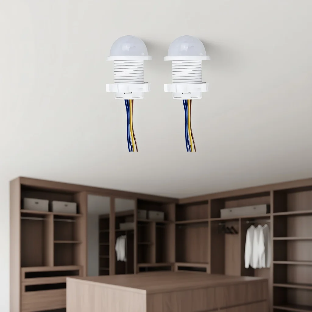 

2PCS Smart PIR Sensor Detector Switch 110V 220V Human Body Infrared Motion Sensor Induction Auto On Off Light Switches