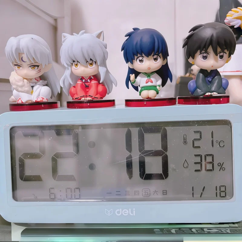 Коллекционная фигурка Bandai Inuyasha Nemurase-Tai: Кикё, Санго, Шиппо, Сэссёмару, Мику, 4 см, сидячие, милые, ПВХ, для декора стола, в наличии