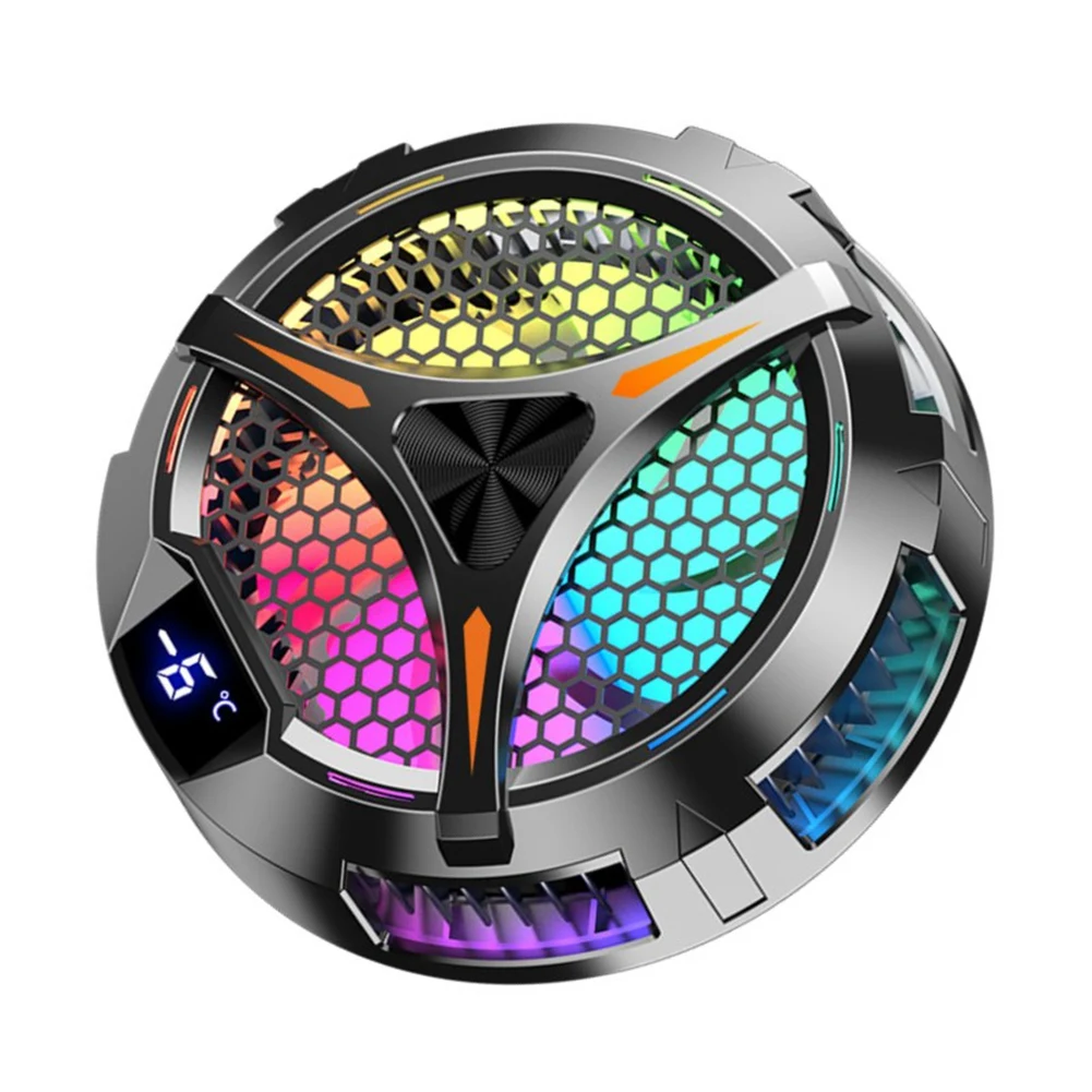 X42 Радиатор для планшета Кулер для планшета RGB Красочное освещение 10 см Магнитный полупроводниковый охладитель Вентилятор охлаждения для планшета