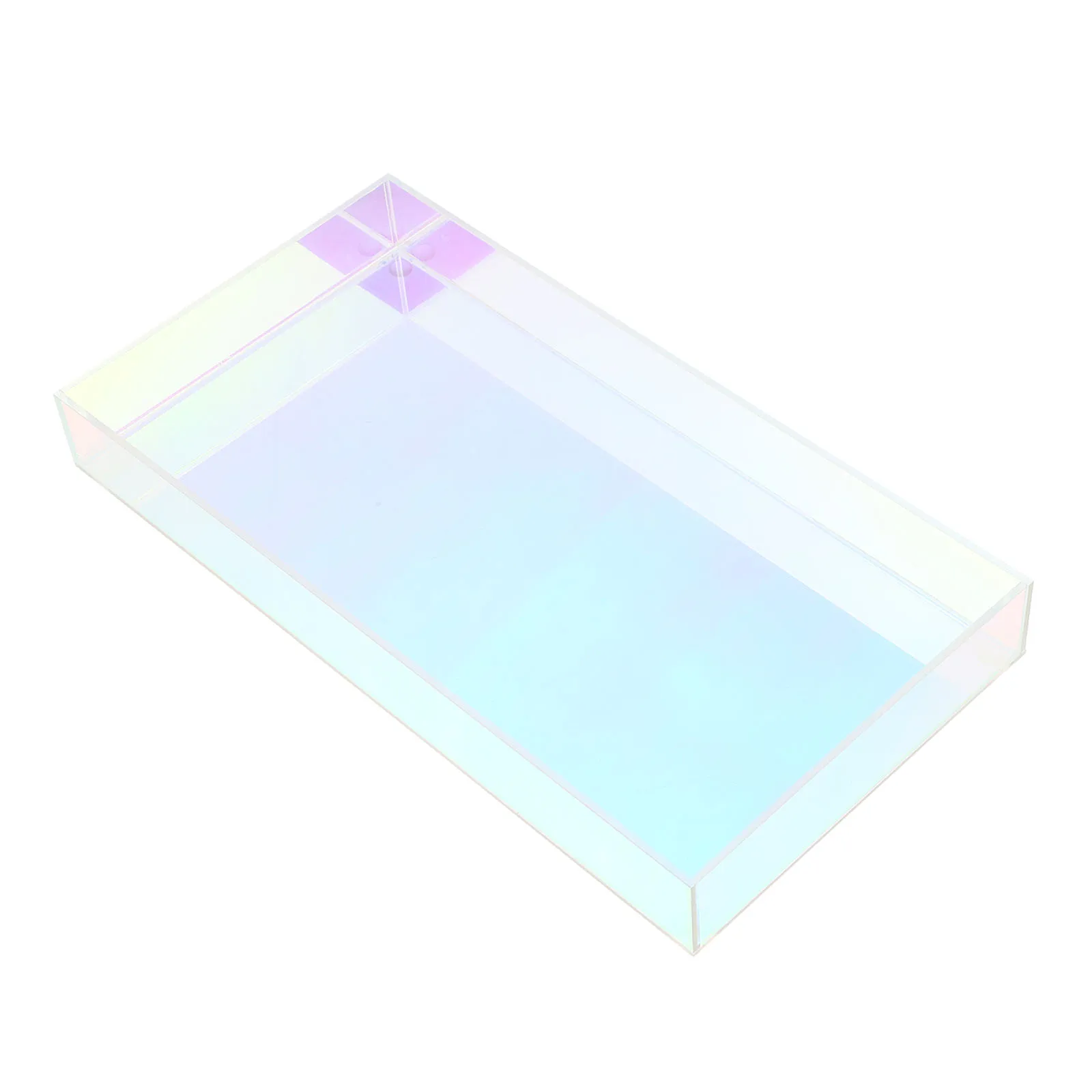

Clear Acrylic Storage Desktop Organizing Tray For Jewelry Cosmetics Rectangular Makeup Tray Household Serving Container