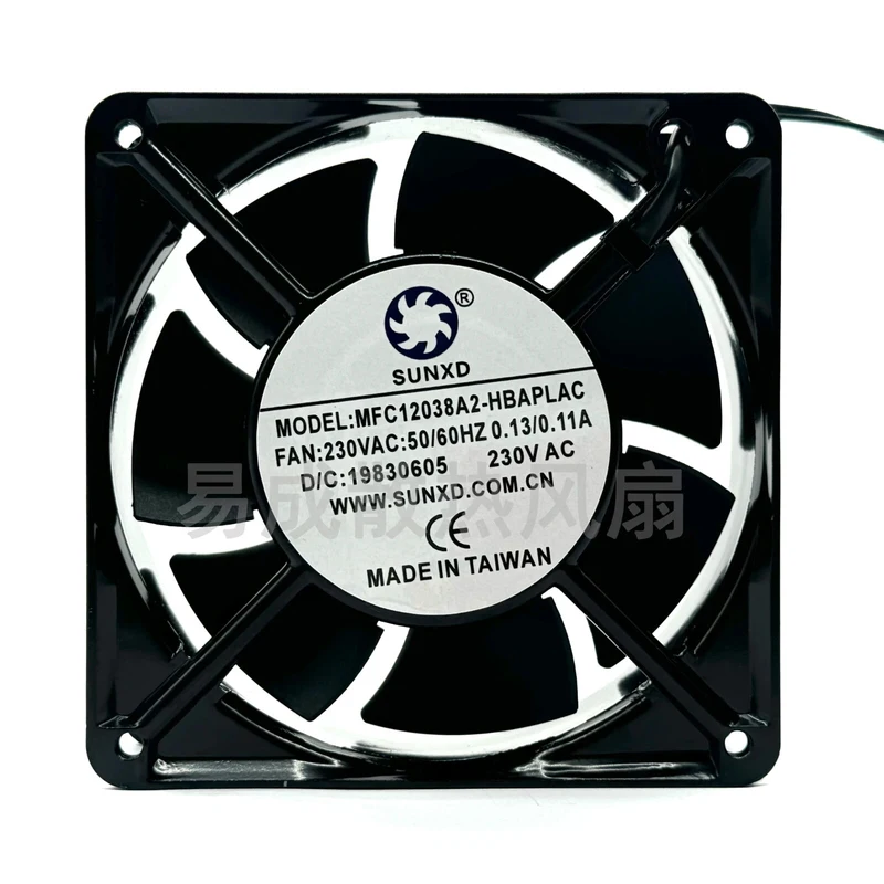 

H FOR SUNXD MFC12038A2-HBAPLAC 230VAC 2-Wire Cooling Fan