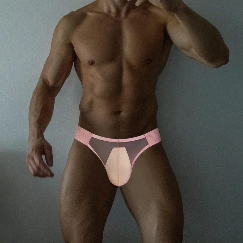 ملابس داخلية شفافة ورقيقة للغاية للرجال ، سراويل داخلية مثيرة ، بيكيني ، حقيبة حزام رياضي ، سراويل داخلية للرجال ، ملابس داخلية للمثليين ، سراويل داخلية #4