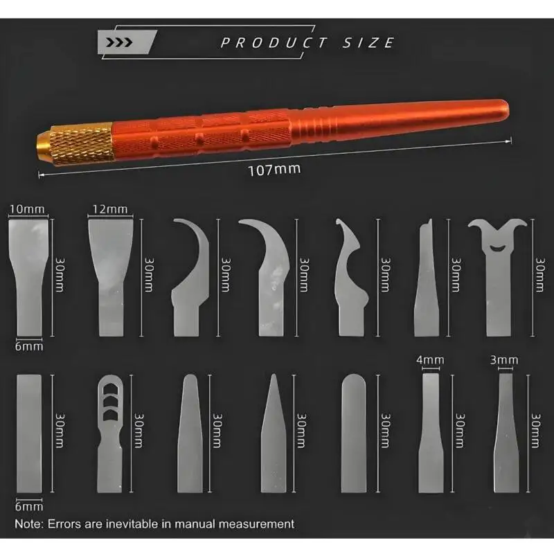 

Набор инструментов для ремонта 14 в 1: многофункциональный инструмент для извлечения чипов, набор для вскрытия, для материнских плат iPhone, ноутбуков, процессоров, IC, скребок-нож для извлечения микросхем