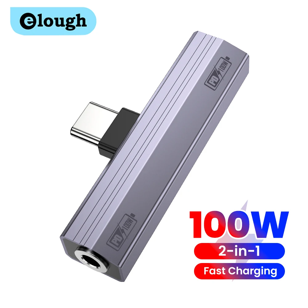 PD 10W/100W Type C Headphone Adapter 3.5mm Jack Audio Headphone Adapter USB Type C to USB-C Adapter Charging Audio Connector